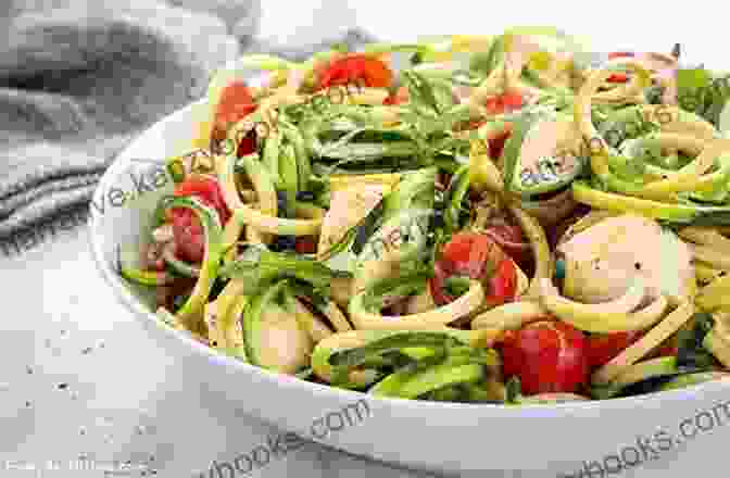 Zucchini Noodle Caprese Salad The New Spiralizer Cookbook: 75 Exciting Vegetable Spiralizer Recipes For Paleo Gluten Free Low Carb Dairy Free And Other Healthy Diets